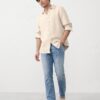 Beige Linen Shirt Everyday White